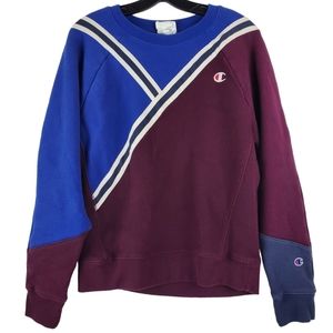 CHAMPION Sweater REVERSE WEAVE Colorblock Stripes Outdoor
